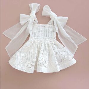 Chloe and Amelie White Lace Dress